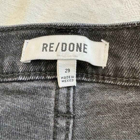 Re/done 70s Straight Jeans Washed Noir with Hole Size 29 - Picture 4 of 13